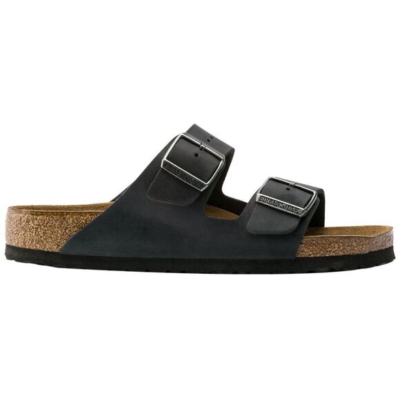 Birkenstock Black Leather Sandals Regular Width US size 6-6.5 Boho Beach Coastal - Picture 1 of 14